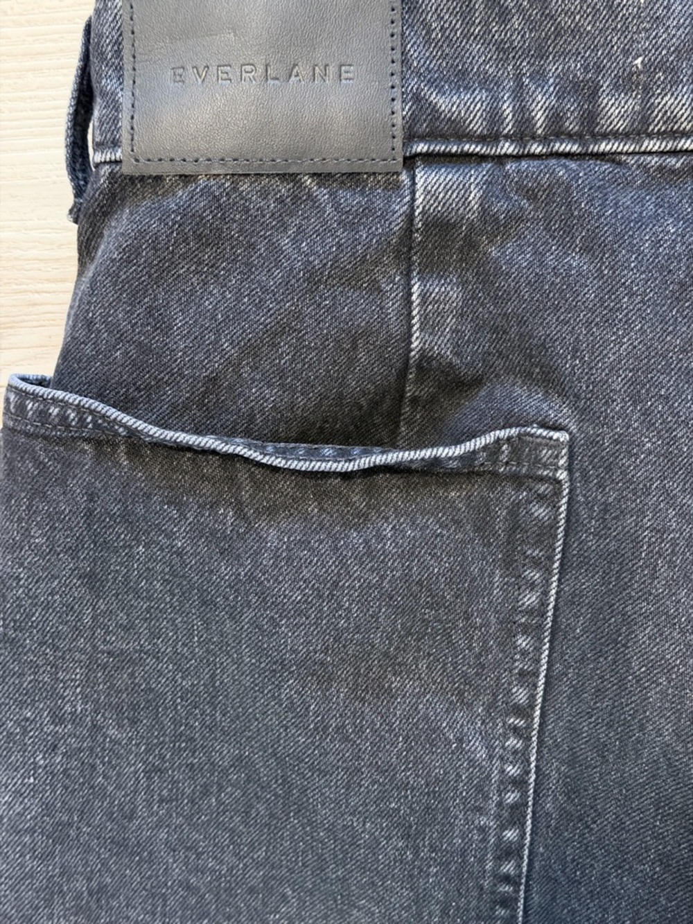 Everlane Jeans 27 Black The Way-High Gardener Cropped Wide Leg High Rise Organic - Picture 8 of 15